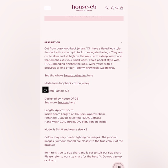 House of CB OLI Green Flared Leg Track Pants Cotton Women’s , size XS - Picture 9 of 14